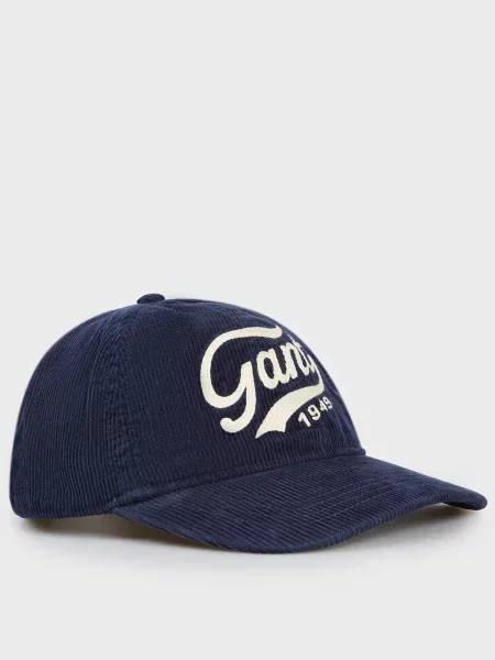 Вельветовая кепка Gant синяя