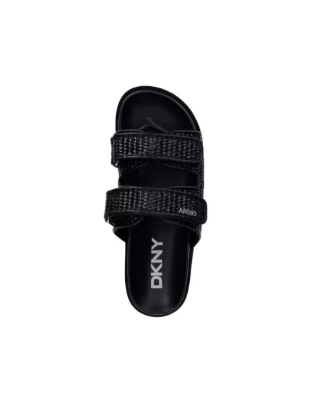 Klapki Dkny na platformie czarne