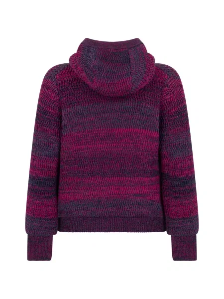 Geacă bomber Moorer tricotate cu glugă chunky violet