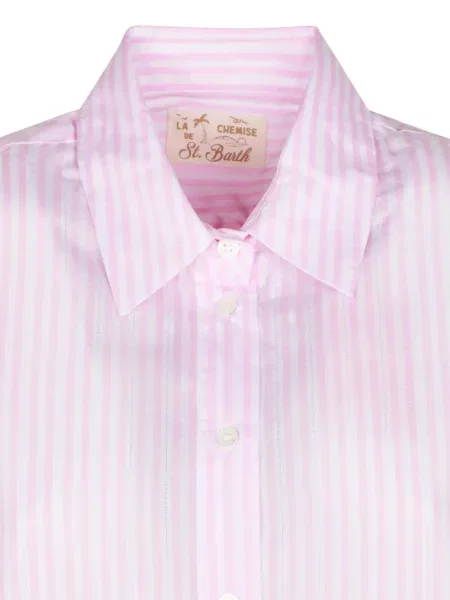 Ριγέ πουκάμισο Mc2 Saint Barth με κέντημα ροζ