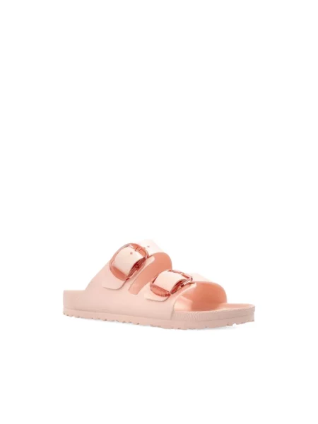 Klapki Birkenstock na sprzączkę różowe