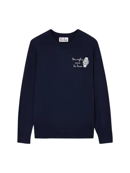 Sweter Mc2 Saint Barth wełniany niebieski
