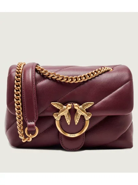 Geanta crossbody Pinko din piele roșu