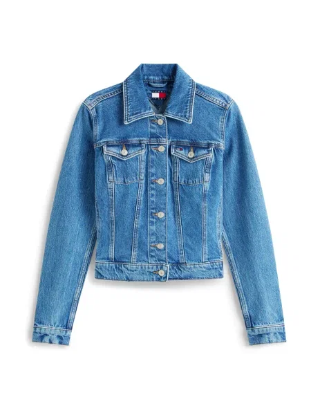 Tommy Jeans Geacă de primăvară-toamnă VIVIANNE denim albastru