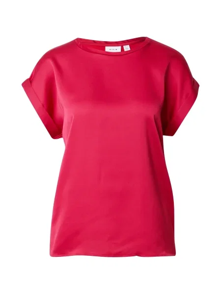VILA Tricou ELLETTE cranberry roșu