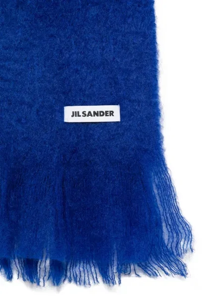 Fular Jil Sander cu autograf albastru