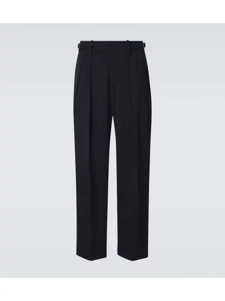 Volnene široke noge hlače Dolce&gabbana črna