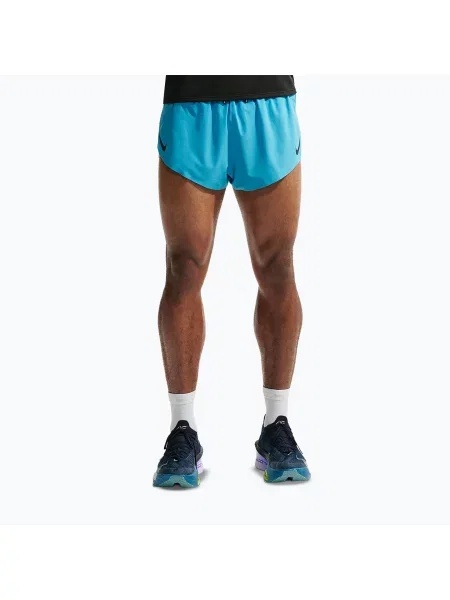 Pantaloni scurți de alergare pentru bărbați Nike AeroSwift light current blue/black negru