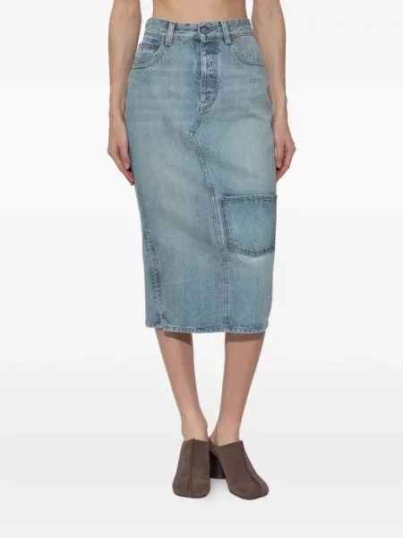 Fustă din denim Mm6 Maison Margiela albastru