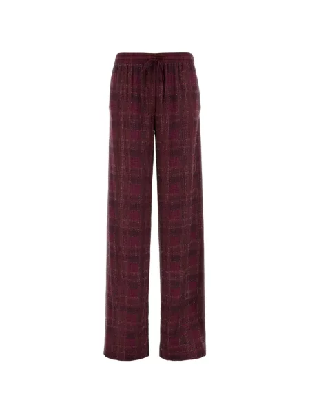 Pantaloni Ermanno Scervino în carouri cu imagine roșu
