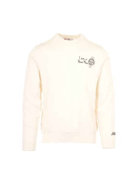 Sweter Mc2 Saint Barth wełniany biały
