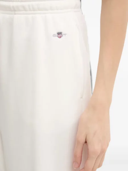 Pantaloni Gant alergare cu autograf alb