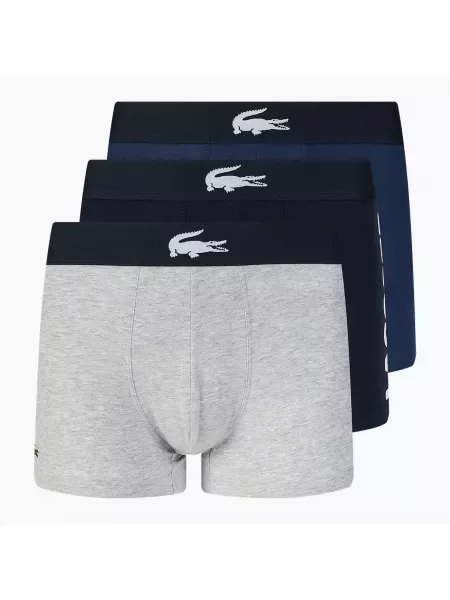 Bokserki Lacoste 3 pary navy blue/white/silver china białe