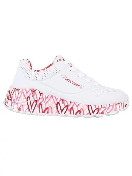 Buty sportowe Sneakersy dziewczęce Skechers Uno Lite białe