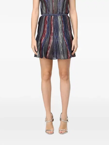 Zvonová mini sukně Missoni černá