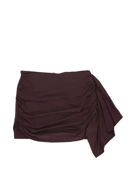 Fusta mini Federica Tosi cu volane drapată violet