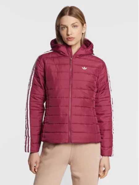 Adidas Пуховик бордовий