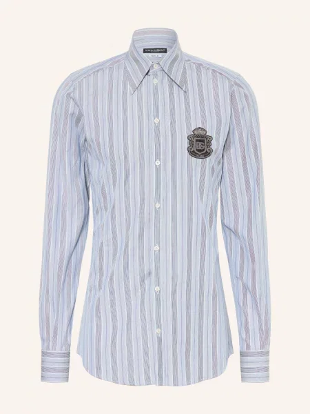 Dolce & Gabbana Košile Extra Slim Fit černošedá / tmavě / tmavě modrá