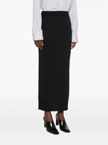 Fustă midi Ottod’ame tricotate negru