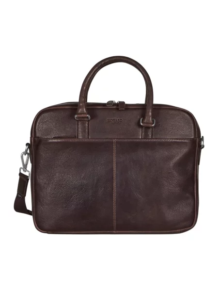 Torba na laptopa Howard London skórzana brązowa