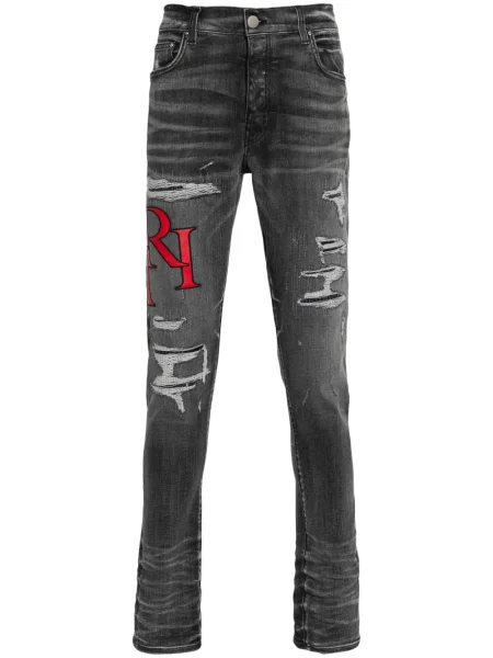 Blugi skinny Amiri zdrențuiți skinny fit negru
