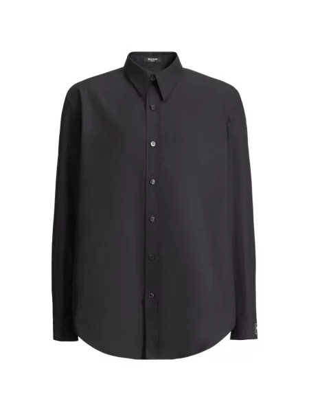 Cămașă Balmain din poplin negru