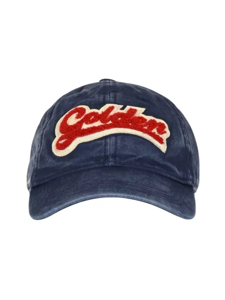 Czapka z daszkiem Golden Goose frotte niebieska