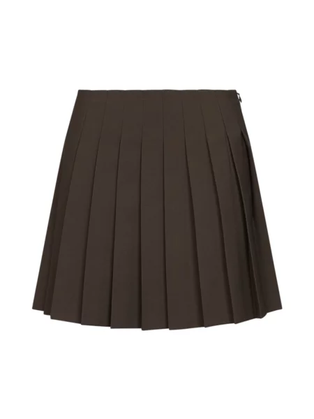 Spódnica Mm6 Maison Margiela wełniana brązowa