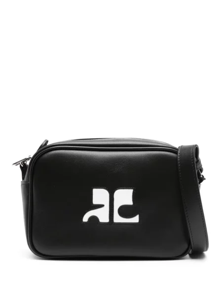 Geantă Courreges din piele negru