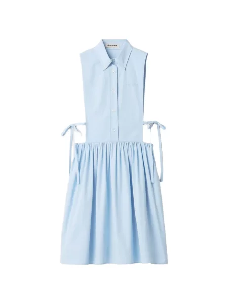 Rochie Miu Miu din poplin albastru