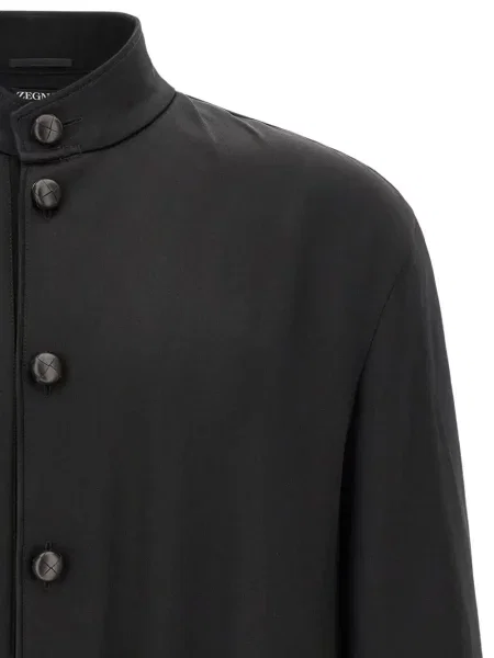 Hanorac Zegna de mătase negru
