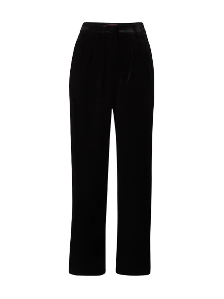 Misspap Plisované nohavice čierna