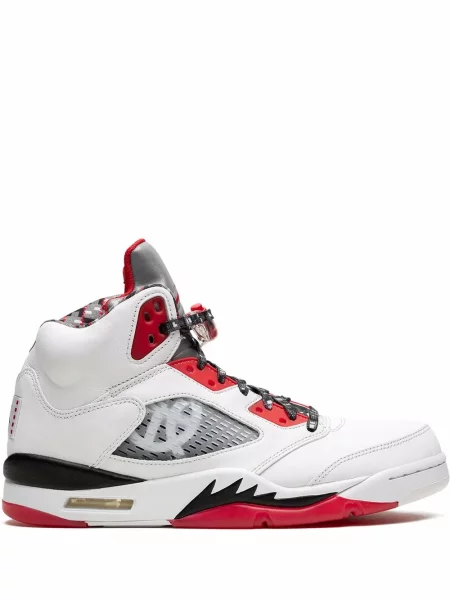 Sneakerși Jordan 5 Retro alb