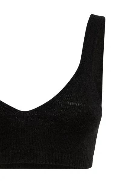 Αμανικας πλεκτός bralette Laneus μαύρο