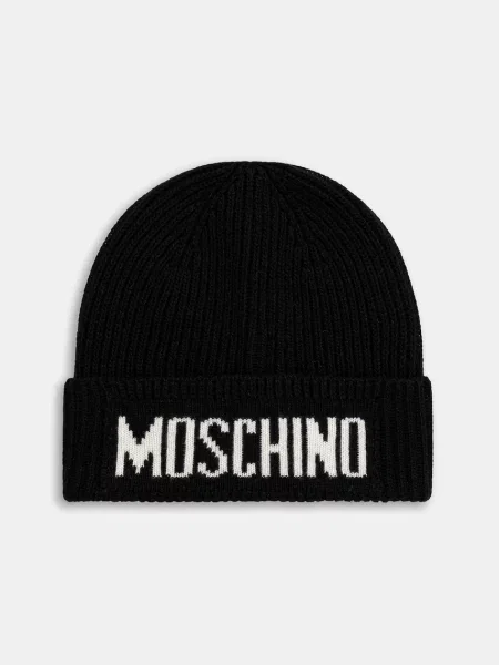 Moschino căciulă de lână negru