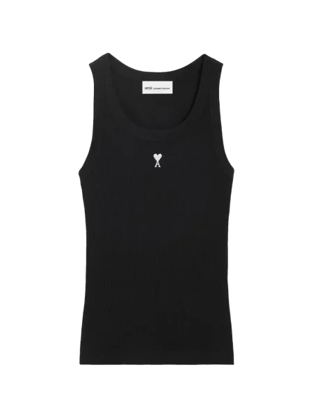 Vestă Ami Paris cu broderie negru