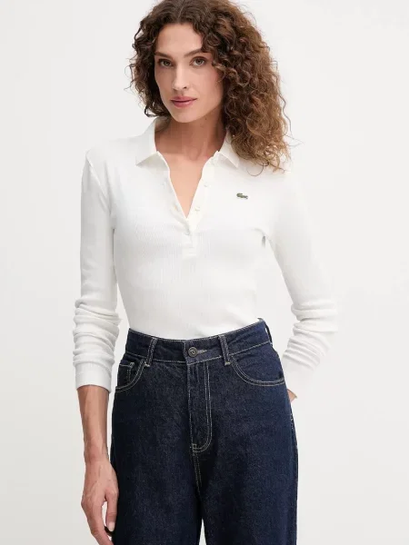 Tricou mânecă lungă Lacoste bej