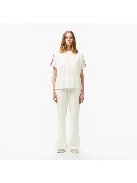 Lacoste Koszulka Z Okrągłym Dekoltem W Kolorze Białym biały