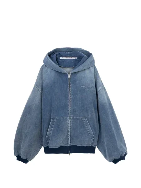 Mikina s kapucňou Alexander Wang modrá
