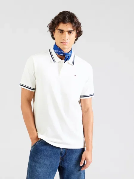 Tommy Jeans Tričko námornícka modrá biela