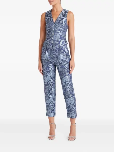 Vestă Temperley London cu model floral cu imagine albastru