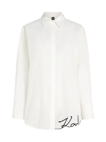 Karl Lagerfeld Bluza kremna črna