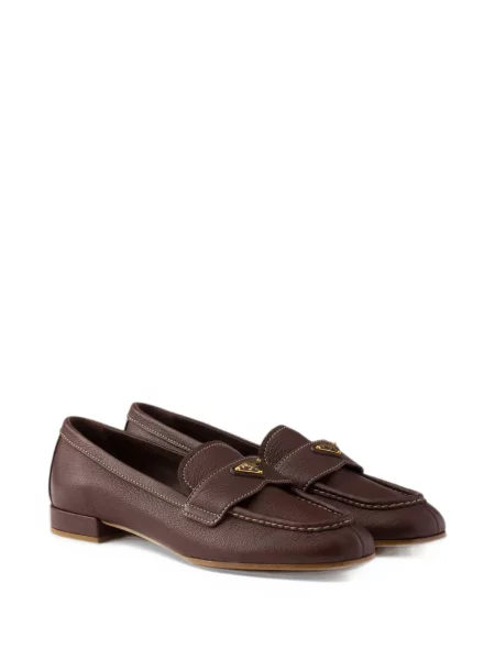 Кожени лоуфъри Prada кафяво