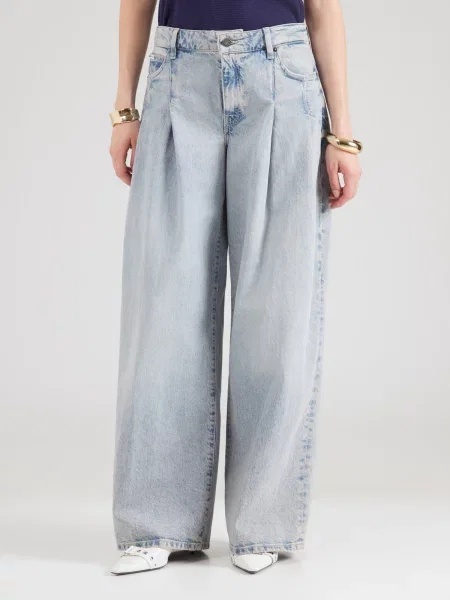 Guess Jeans rifle wide leg dámske modrá