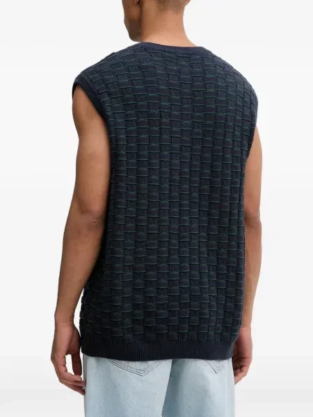 Cămașă de blugi Levi's® în carouri cu imagine cu decolteu în V gri