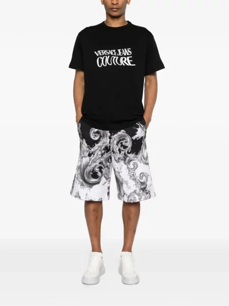 Μπλούζα Versace Jeans Couture με αυτόγραφο μαύρο