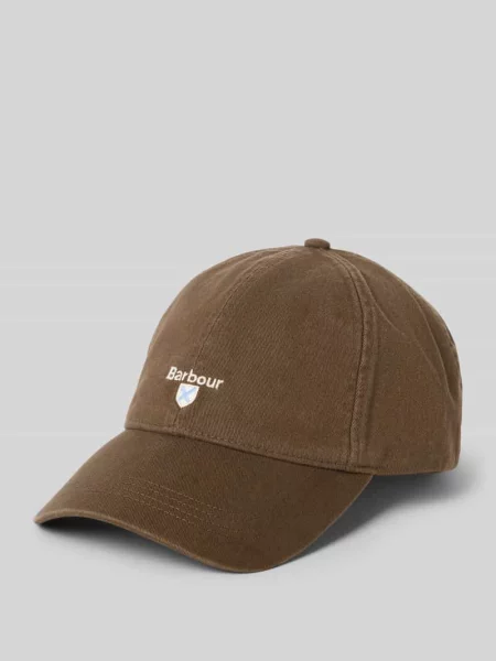 Barbour czapka z daszkiem zielony z aplikacją oliwkowa