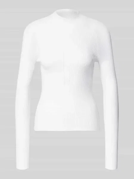 Sweter o kroju slim fit z dodatkiem wełny Myon biały