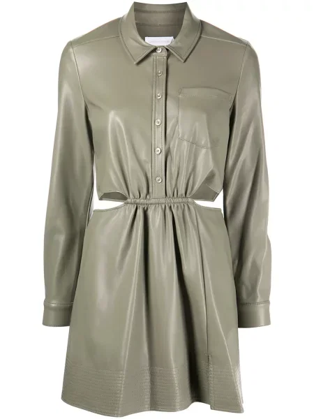 Rochie Simkhai din piele de costum verde