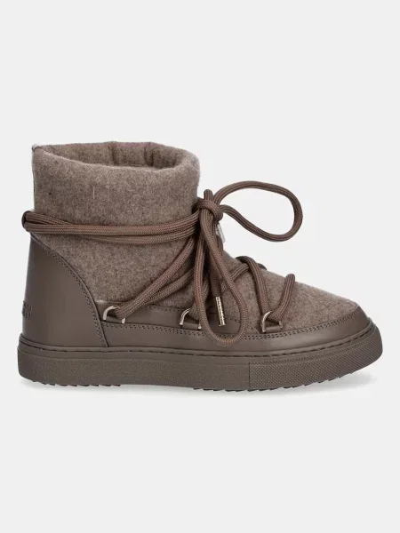 INUIKII Bocanci FELT cu adaos de piele bej